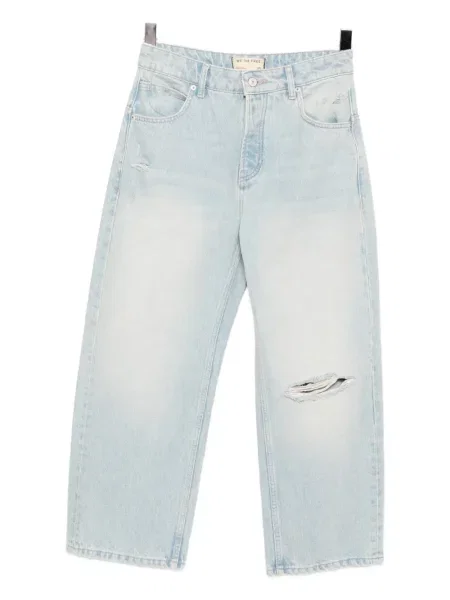 Blugi boyfriend Free People albastru