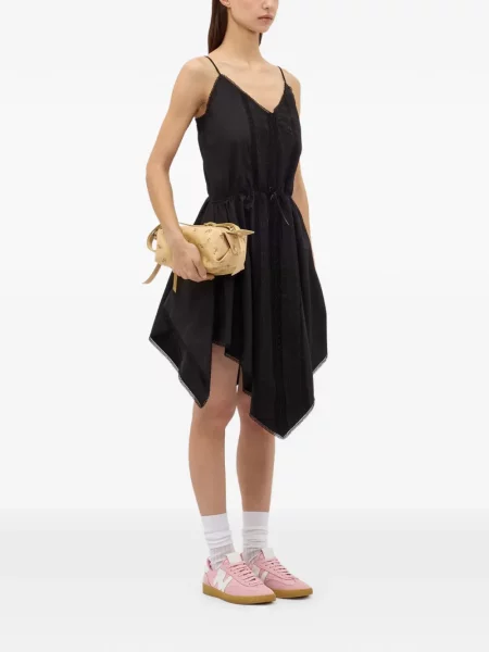 Rochie Msgm asimetrică din dantelă de costum negru