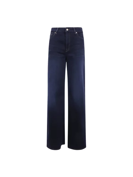 Szerokie jeansy 7 For All Mankind niebieskie
