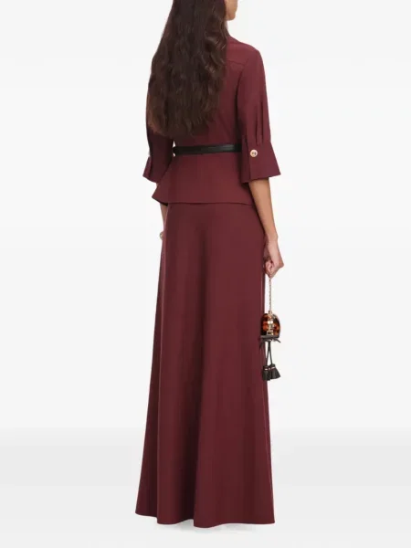 Cu centură rochie maxi Self-portrait maro