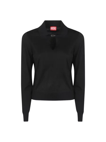 Dzianinowy sweter Diesel czarny