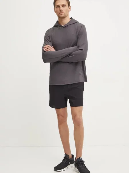 Calvin Klein Performance bluza treningowa z kapturem gładka szary