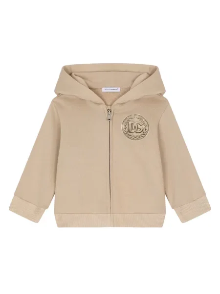 Bluza z kapturem dziecięca Dolce And Gabbana brązowa