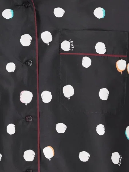 Cămașă Fendi cu buline negru