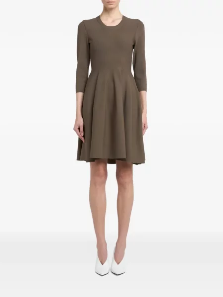 Rochie mini Stella Mccartney în linie A maro