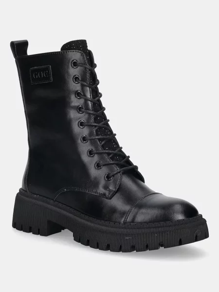 Usnjeni nizki škornji GOE BLACK črna