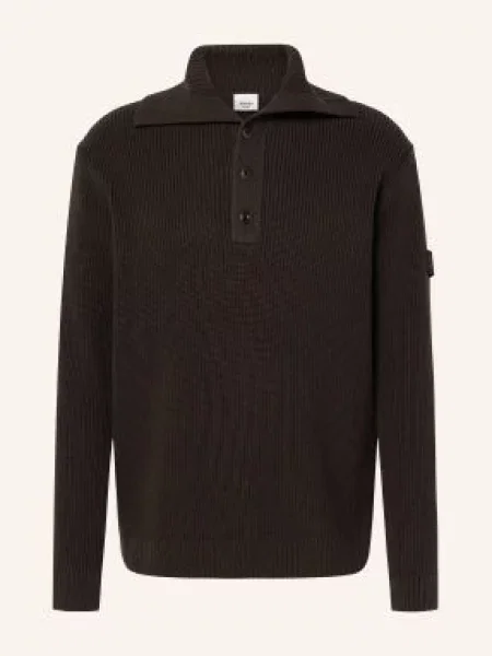 Joop! Jeans Sweter Typu Troyer Haspit braun