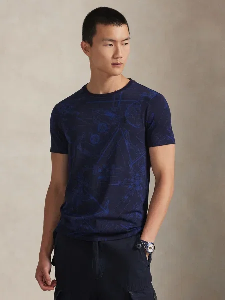 Polo Ralph Lauren Tričko námornícka / tyrkysová modrá