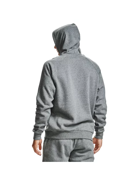 Mikina Under Armour Rival Hoodie pitch gray light heather/onyx white bílá