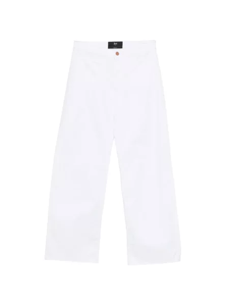 Blugi cu picior larg 3x1 alb