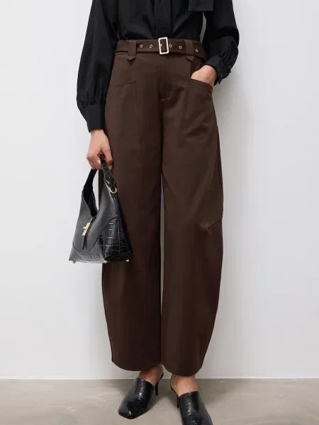 Answear.LAB pantaloni pentru femei cu maro