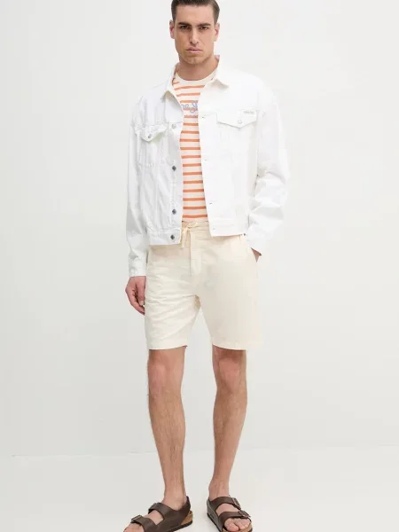 Футболка Pepe Jeans візерунок бежевий