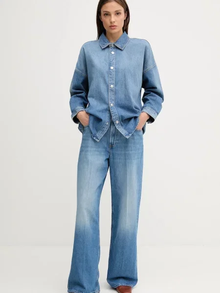 Kavbojke Calvin Klein Jeans modra