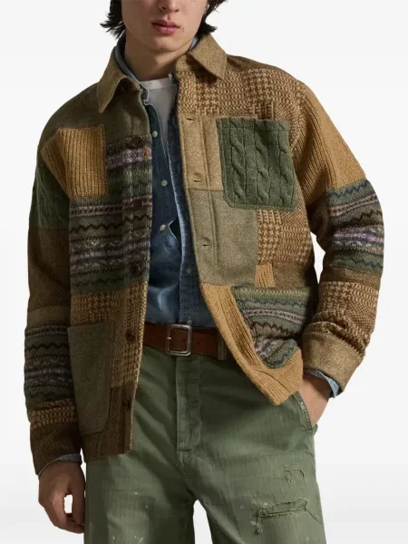 Șapcă Polo Ralph Lauren cu două rânduri de nasturi de in în carouri albastru