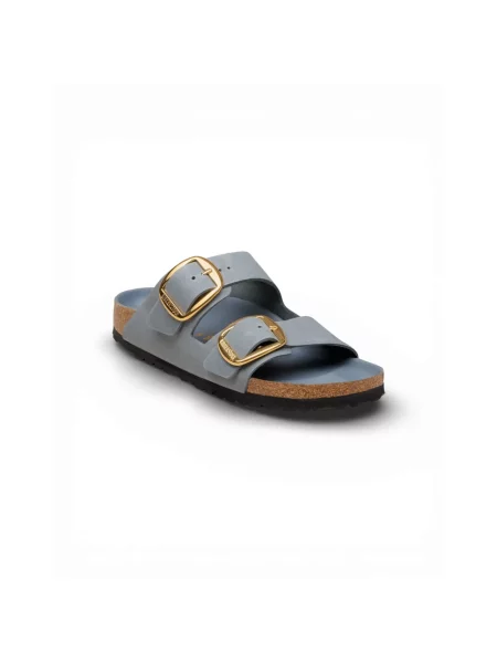 Birkenstock klapki nubukowe Arizona szare