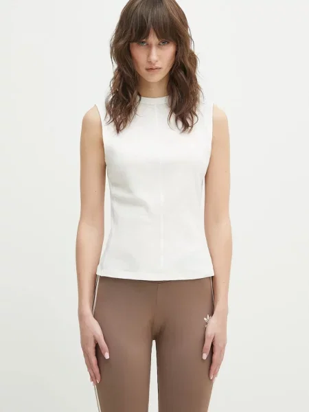 Top Fitted Tank Top biały