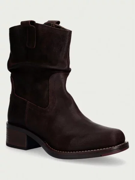 Fly London botine pentru femei din nubuck maro