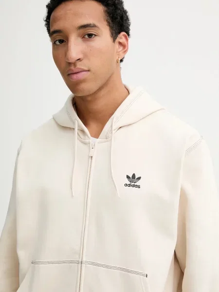 Однотонный свитер Adidas Originals с капюшоном бежевый
