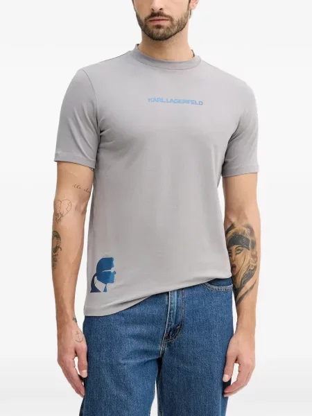 Tricou Karl Lagerfeld cu imagine gri