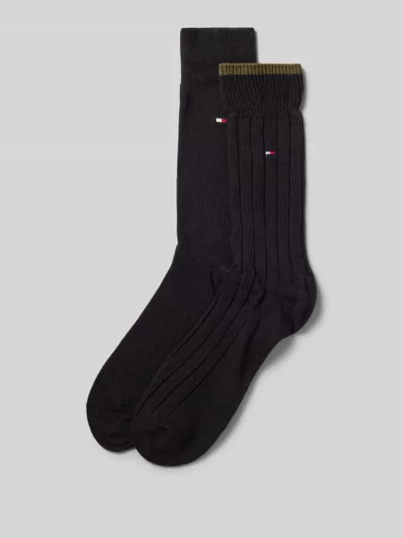 Skarpety z mieszanki bawełny Tommy Hilfiger czarne