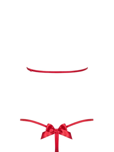 Сексуальное боди с бантом Боди_Obsessive_Giftella червоне