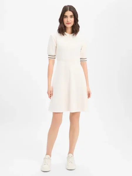 Armani Exchange sukienka polo Kobiety Sztuczne włókno M beżowy