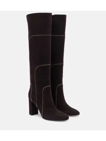 Cizme Gianvito Rossi din piele de căprioară maro
