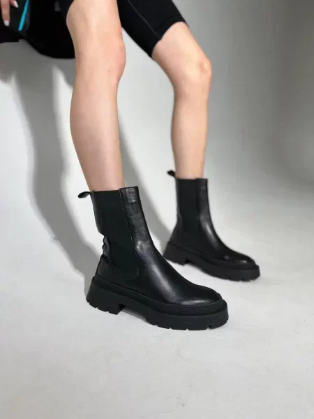 Шкіряні Челсі чорний