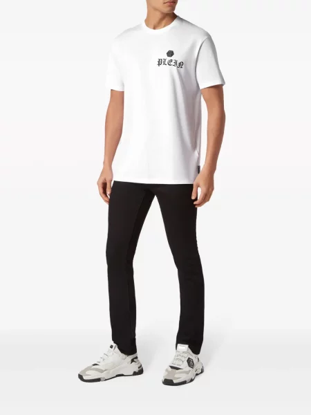 Křišťálové tričko Philipp Plein bílé