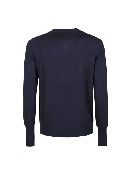 Sweter Ballantyne z dekoltem w serek niebieski