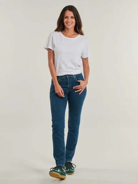 Blugi drepți Levi's® cu talie înaltă albastru