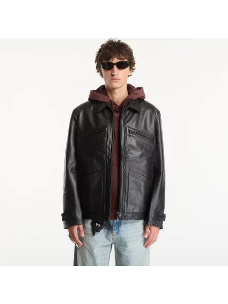 Jachetă Leather Blouson Black XL negru