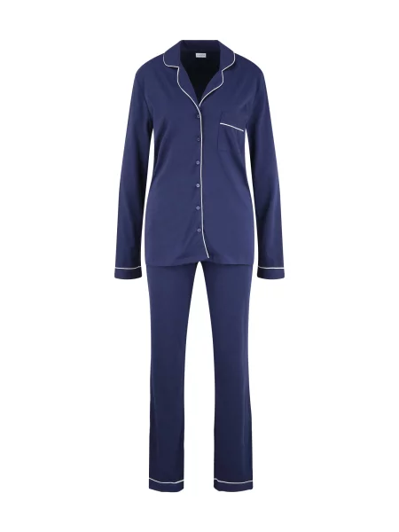 LASCANA Pijama bleumarin alb