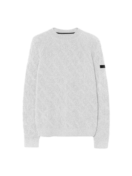 Lniany sweter Rrd biały