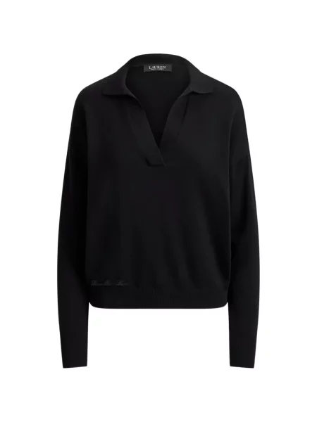 Gulerat tricou polo Lauren Ralph Lauren negru