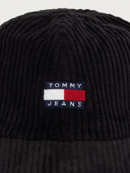 Tommy Jeans čiapka so šiltom pánska menčestrová biela