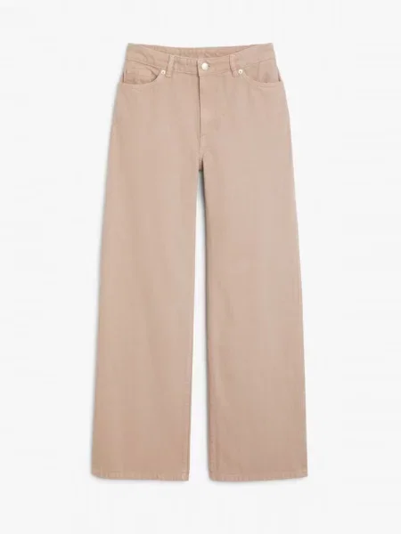 Прямі джинси Monki бежевий