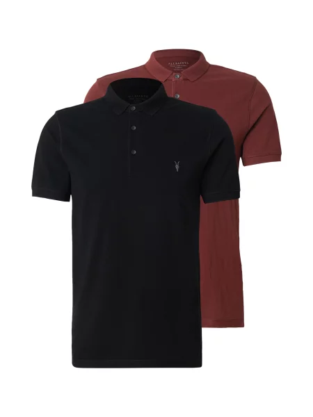 AllSaints Tricou roșu ruginiu negru