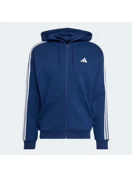 Bluza z kapturem z suwakiem na całej długości Essentials French Terry biała