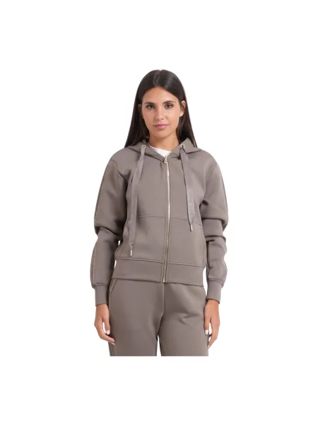 Bluza rozpinana o kroju relaxed fit z dodatkiem Guess brązowa