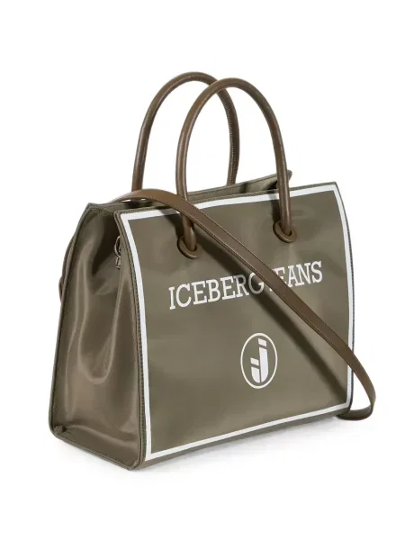 Geantă shopper Iceberg cu imagine verde