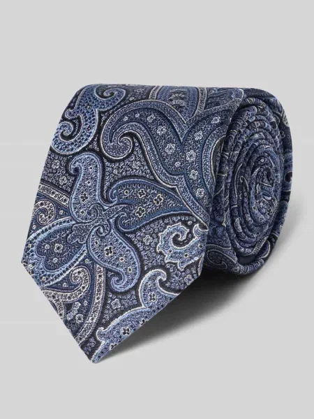 Krawat z czystego jedwabiu Prince Bowtie granatowy