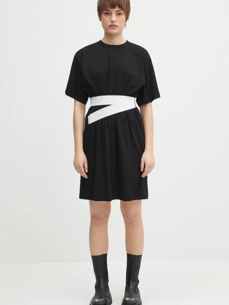 Maison Margiela sukienka mini rozkloszowana czarny