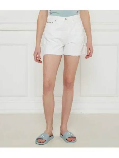 Calvin Klein Jeans Farmer rövidnadrág | Mom Fit fehér