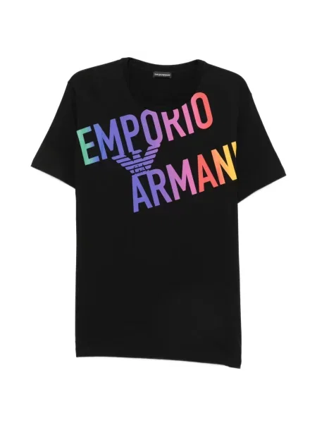 Tricou Emporio Armani cu imagine negru