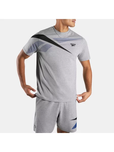 Reebok koszulka z logounisex Light Grey Marl Size: XS szara
