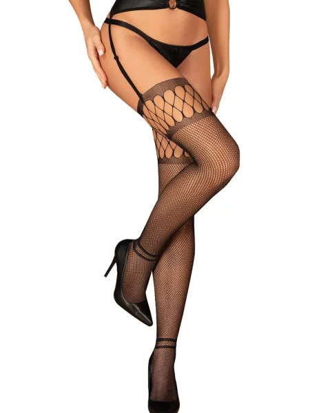 Ажурные чулки под чорні