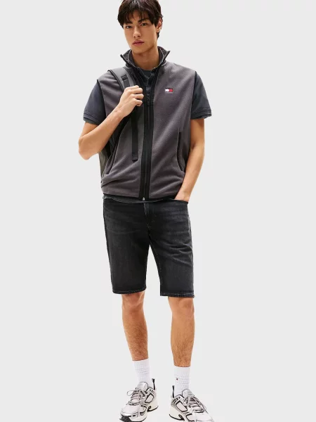 Короткие джинсовые шорты Tommy Jeans черные