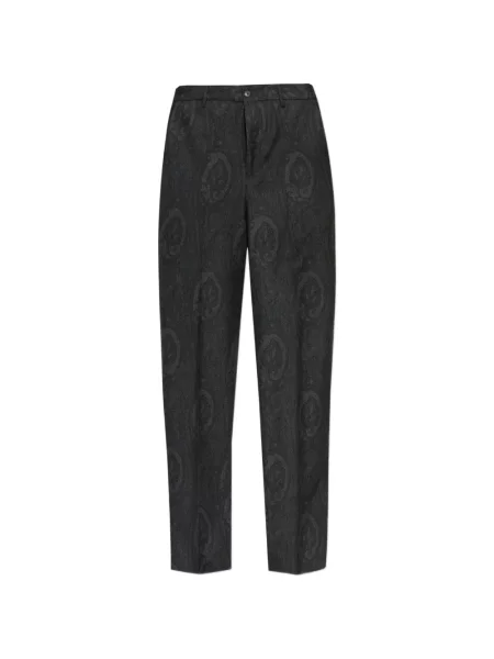 Pantaloni Etro cu imagine cu model paisley gri