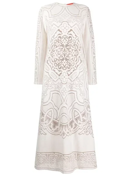 Rochie maxi La Doublej de costum alb